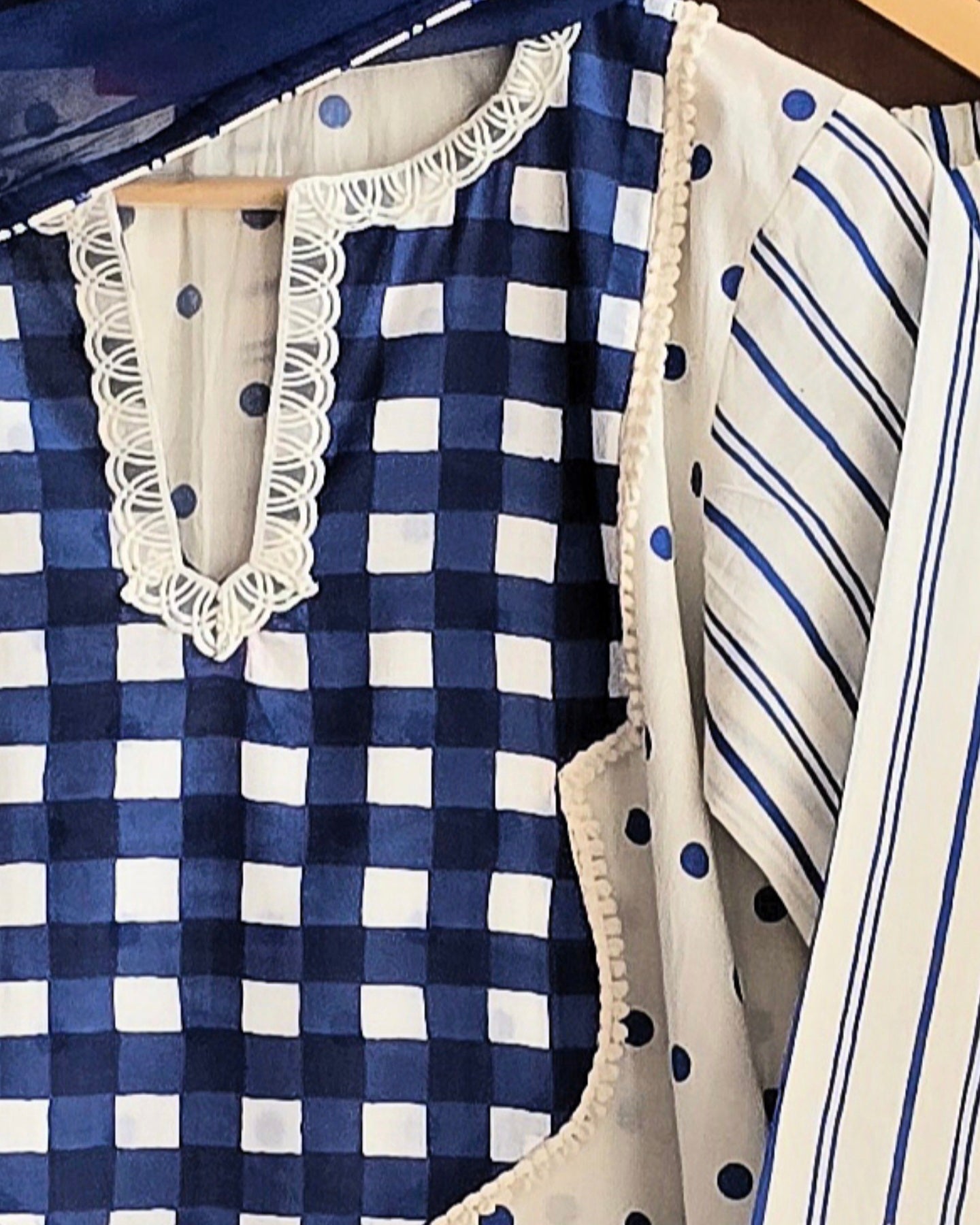 Polka Suit in Blue