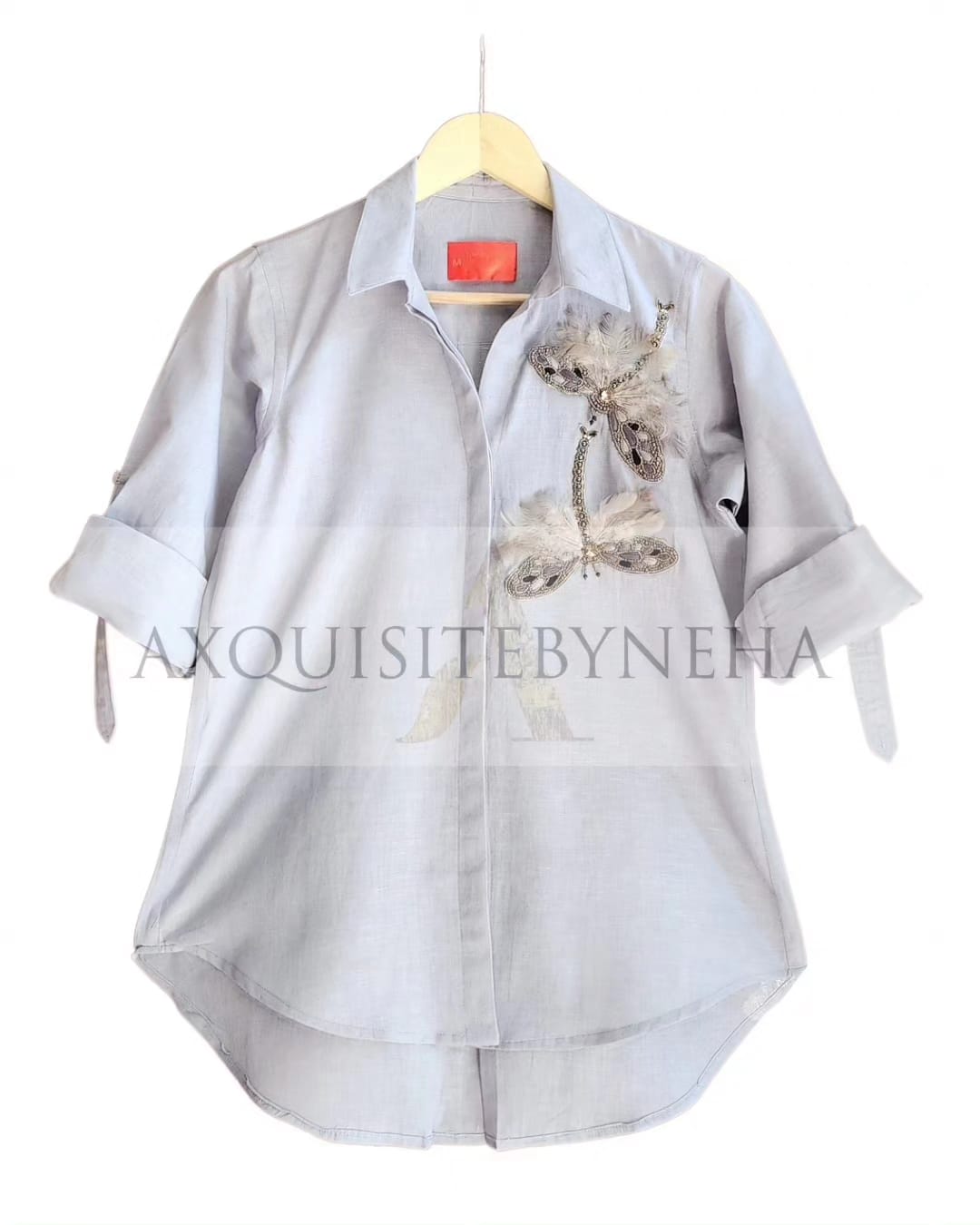 Light Grey Bird motif set