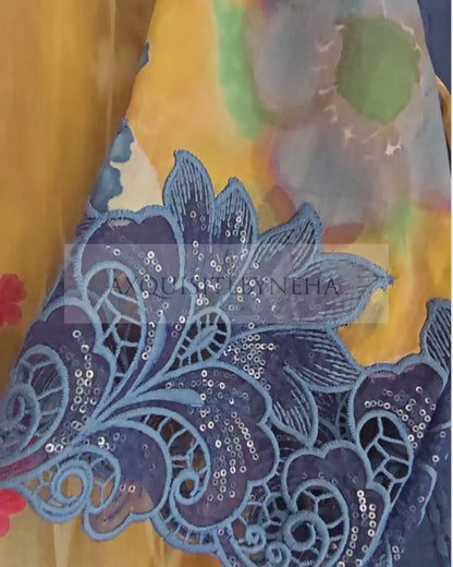 Floral Blue Suit