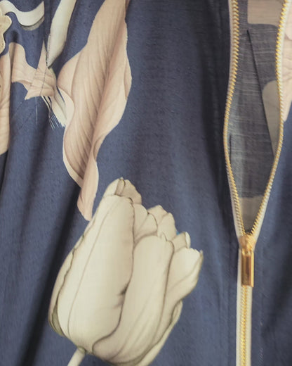 Petals Navy Blue
