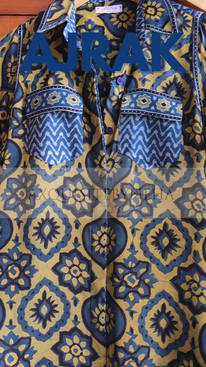 Ajrak With Denim Pants