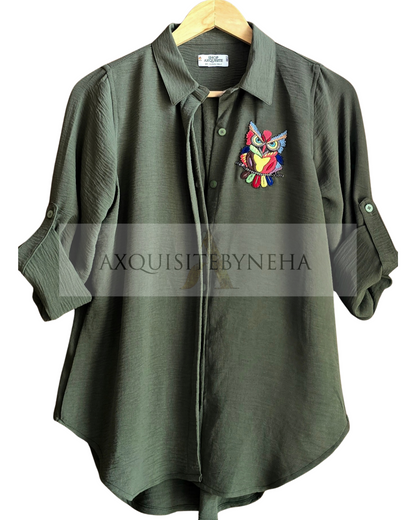 Olive Cotton Crepe set