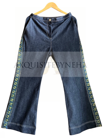 Ajrak With Denim Pants
