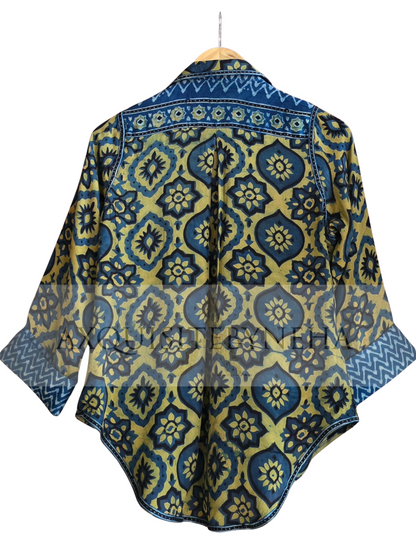 Ajrak With Denim Pants