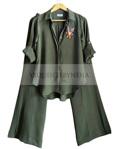 Olive Cotton Crepe set